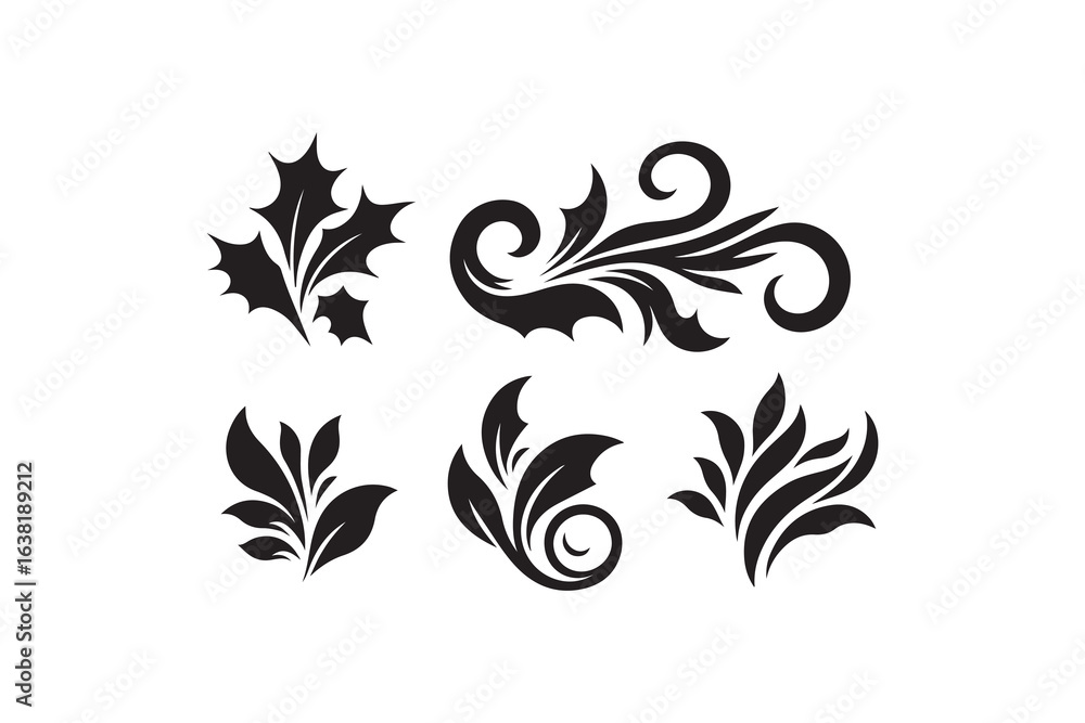 Obraz premium floral design element symbol