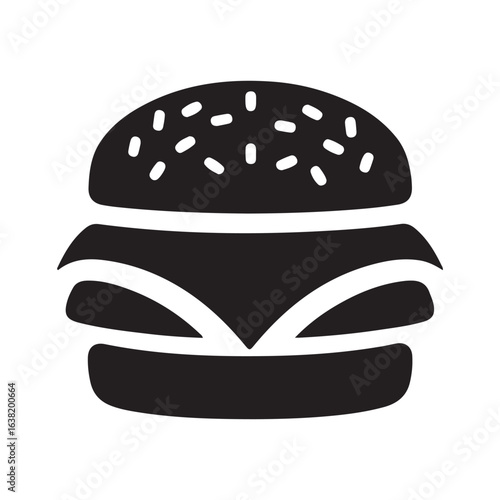 fast food hamburger icon. vector illustration EPS 10.