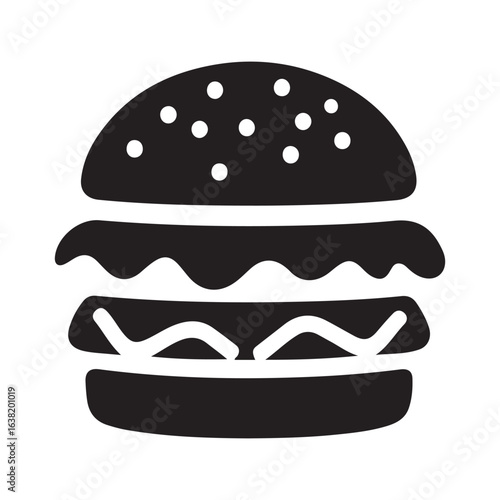 fast food hamburger icon. vector illustration EPS 10.