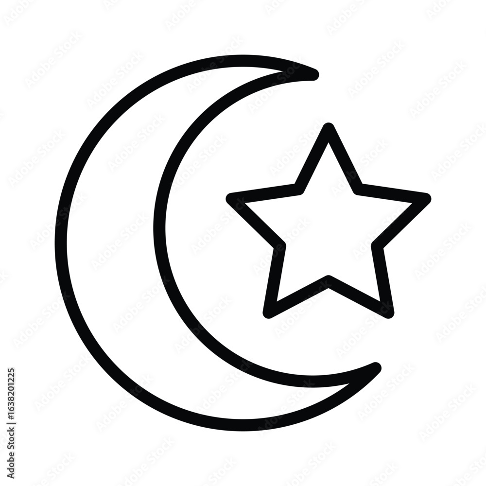 Obraz premium Crescent moon icon design template