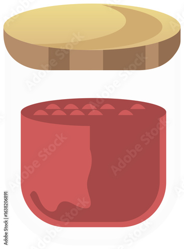 strawberry jam single icon