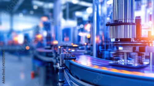 Wallpaper Mural Advanced manufacturing process in a high-tech facility showcasing automated machinery and vibrant lighting Torontodigital.ca