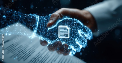 Digital handshake over a document