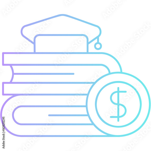 Gradient Education Cost Icon