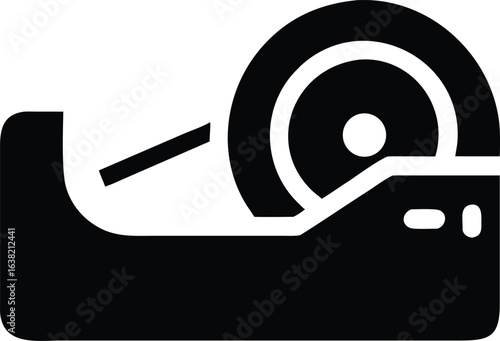 Tape dispenser silhouette icon on white background
