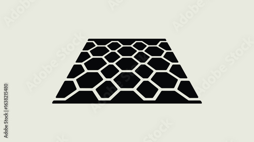 Geometric honeycomb structure pattern creating a futuristic abstract background with a modern, clean aesthetic perfect for technology or science themes