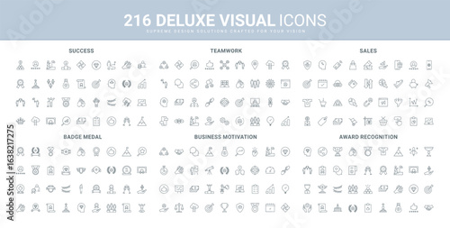 Online sales in shop and NFT, business leader motivation, success celebration line icon set. Prize and trophy, medal and crown of winners recognition thin black outline symbols vector illustration