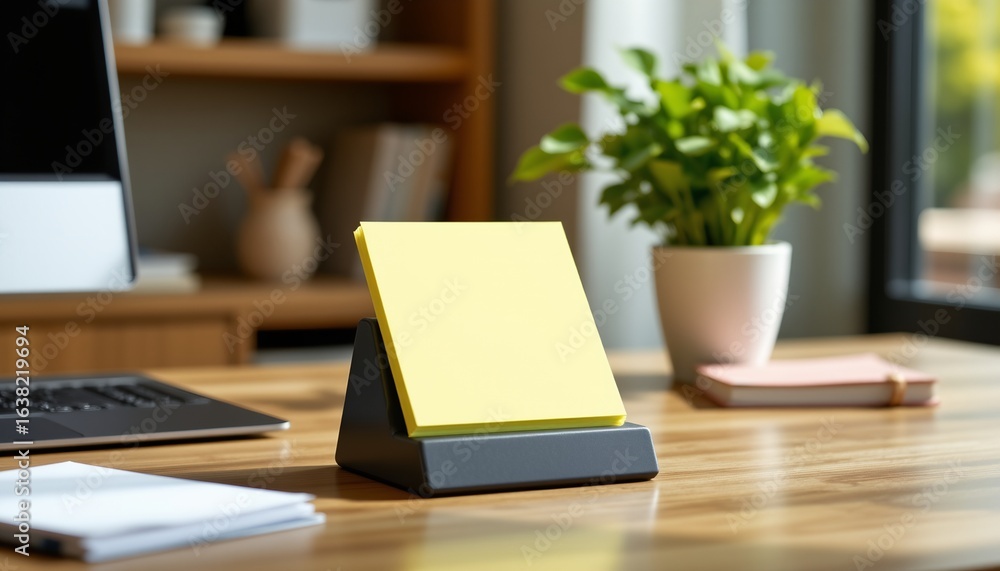 custom made wallpaper toronto digitalmodern sticky pad holder mockup on table, daylight