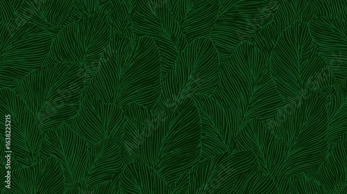 Wallpaper Mural Lush Green Leaf Pattern for Wallpaper, Fabric, and Stationery Design Torontodigital.ca