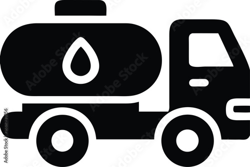 Water tanker truck transportation icon symbol