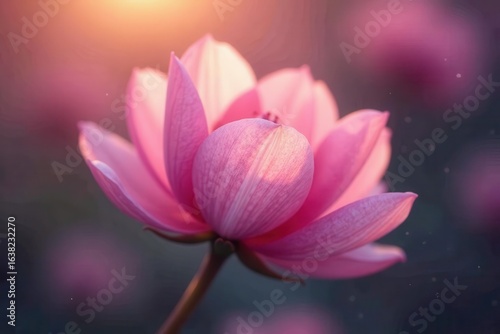 Delicate pink petals, ethereal glow, slow descent, wallpaper, light pink, magical