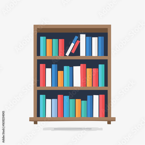 Bibliothèque, étagère, livres, rangement, classement, dossiers, archivage, arrière plan blanc