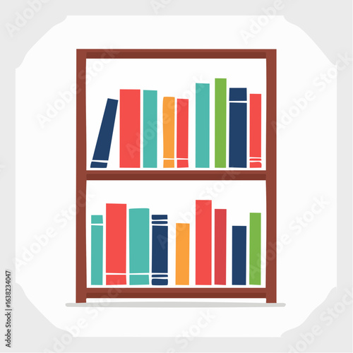 Bibliothèque, étagère, livres, rangement, classement, dossiers, archivage, arrière plan blanc