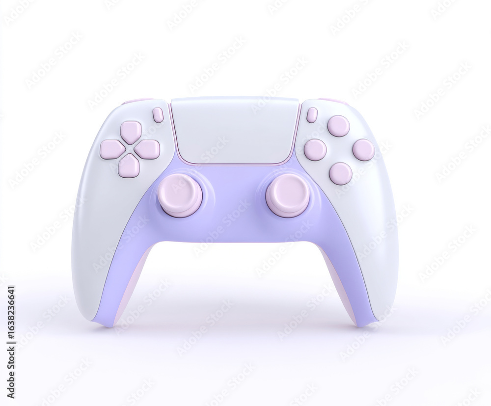 White purple game controller White purple game controller
