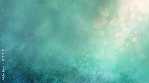 Soft teal green background with gentle light and blurry texture for clean layout