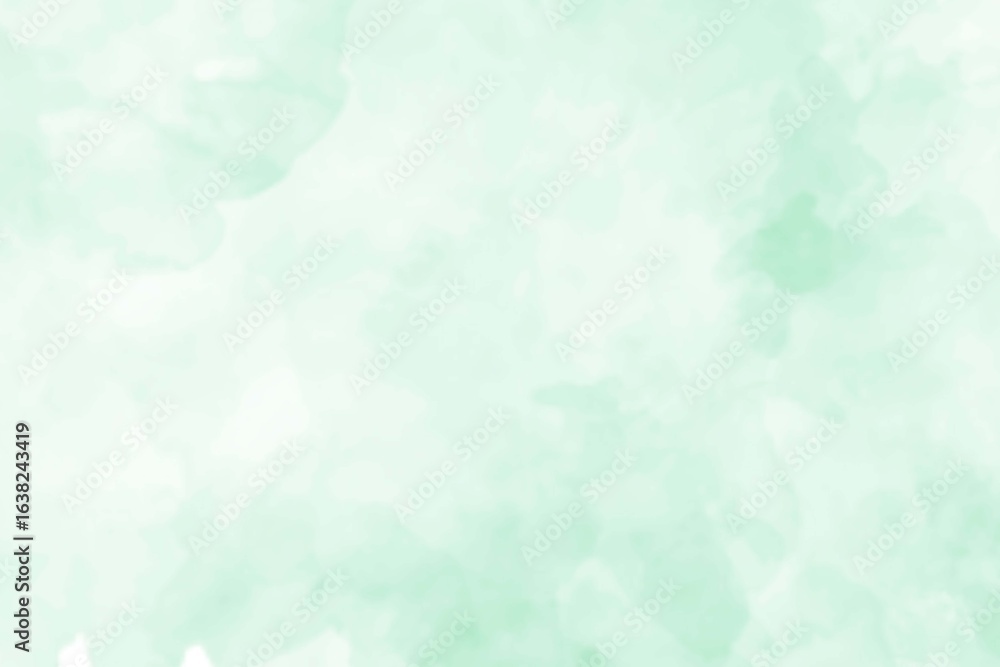 Obraz premium Soft pastel green and white abstract watercolor wash texture background