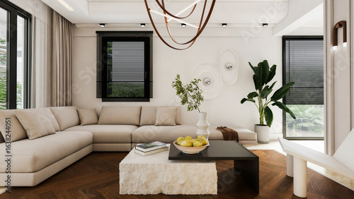 living room interior, modern living room, modern living room with fireplace