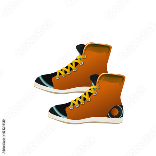 new Colorful Sport Shoes Vector Set