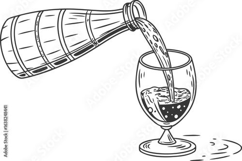 Realistic transparent glass tumbler illustration. Detailed glass tumbler artwork with clear texture. Lifelike transparent tumbler drawing with reflections. High quality glass tumbler design for drink