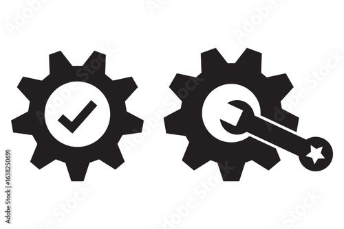 Manufacturing vector icons. Service vector icon designs