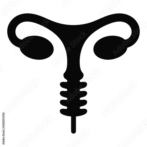 Black female reproductive system diagram anatomy uterus
