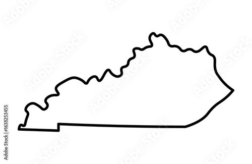 Kentucky state map outline