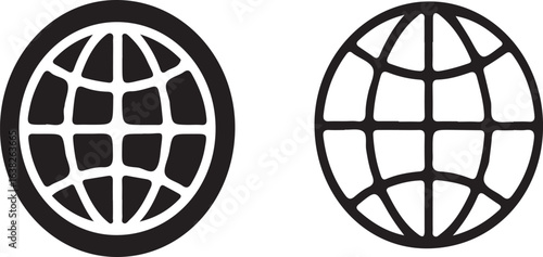 Global icon set.World icon set, containing Globe, Planet Earth, vector illustration.