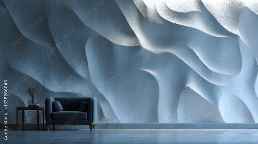 Obraz premium Modern Clean Abstract Wall Design with Depth in a Minimalist Space