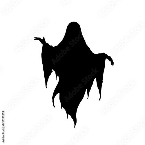 spectral silhouette: a chilling apparition in monochrome
