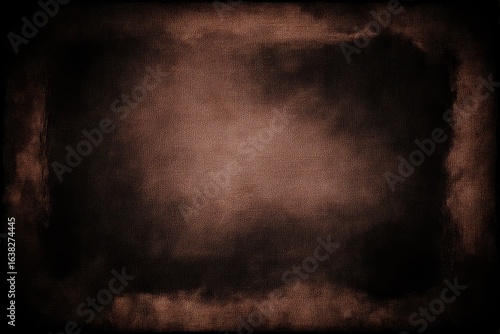 Aged, textured, dark brown background with a framed, smoky effect