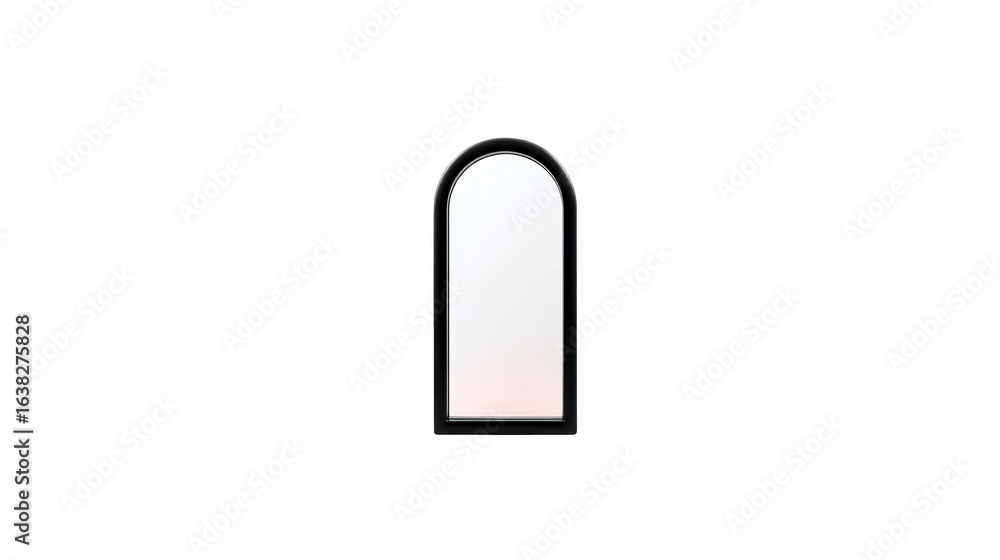 Stylish arched mirror with sleek black frame, perfect for enhancing interior decor and adding elegance to any room. This mirror reflects light beautifully, creating spacious feel Stylish arched mirror with sleek black frame, perfect for enhancing interior decor and adding elegance to any room. This mirror reflects light beautifully, creating spacious feel