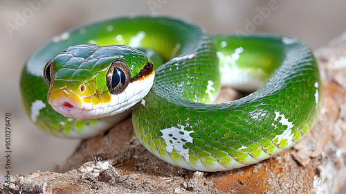 Wallpaper Mural close up of a green snake Torontodigital.ca