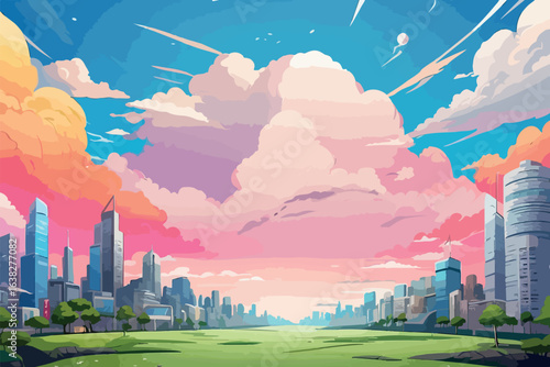 Anime background vector .