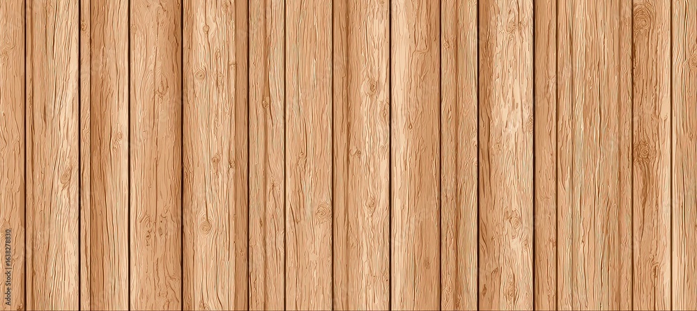 Fototapeta premium Light brown wooden planks, vertically aligned