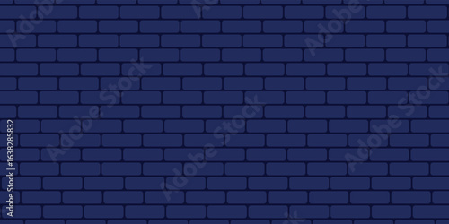 Concept dark brick wall text place, brickwork message background area flat vector illustration.