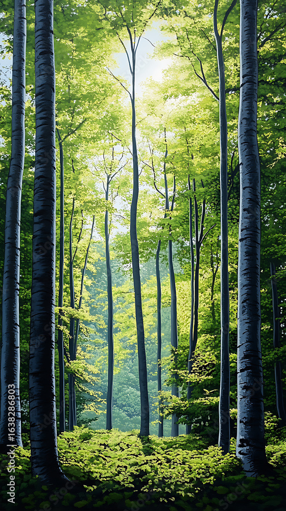 Fototapeta premium Sunny forest path