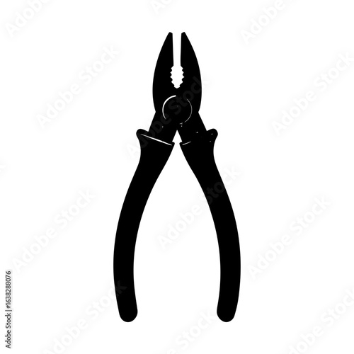 Pliers tool equipment repair construction handyman instrument silhouette