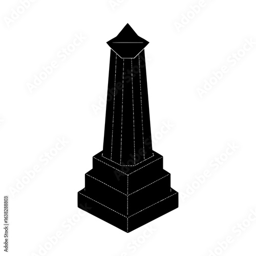 Monumental structure memorial ancient architecture design art silhouette