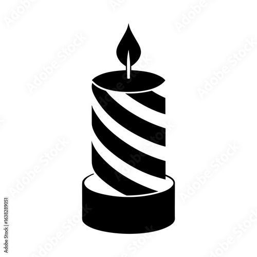 Candle flame light wax decoration graphic element illustration silhouette