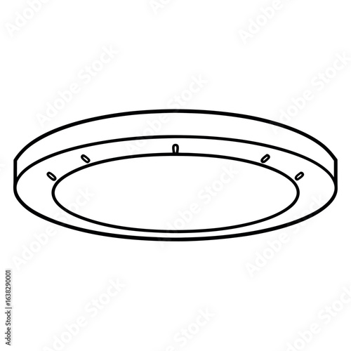 Modern energy efficient round ceiling light fixture with clean lines and bright illumination