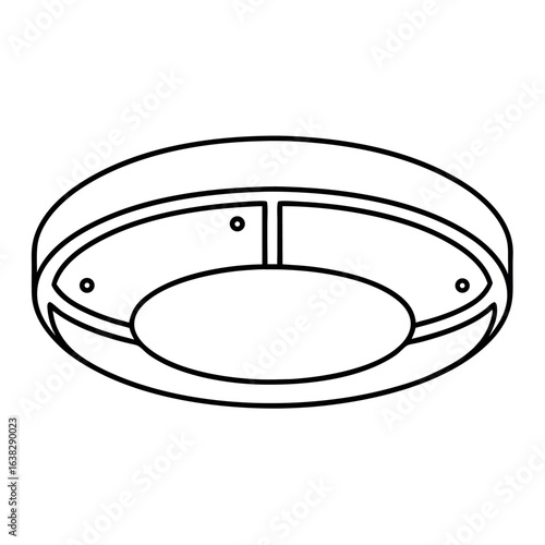 Modern energy efficient round ceiling light fixture with clean lines and minimalist design perfect for residential and commercial spaces