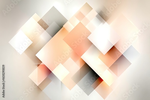 Abstract geometric shapes in soft pastel colors