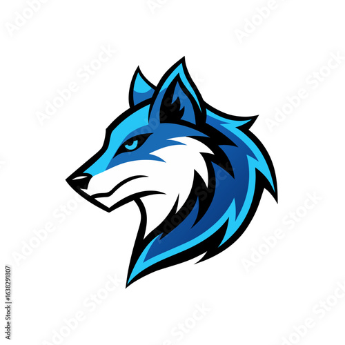 Blue wolf mascot esports