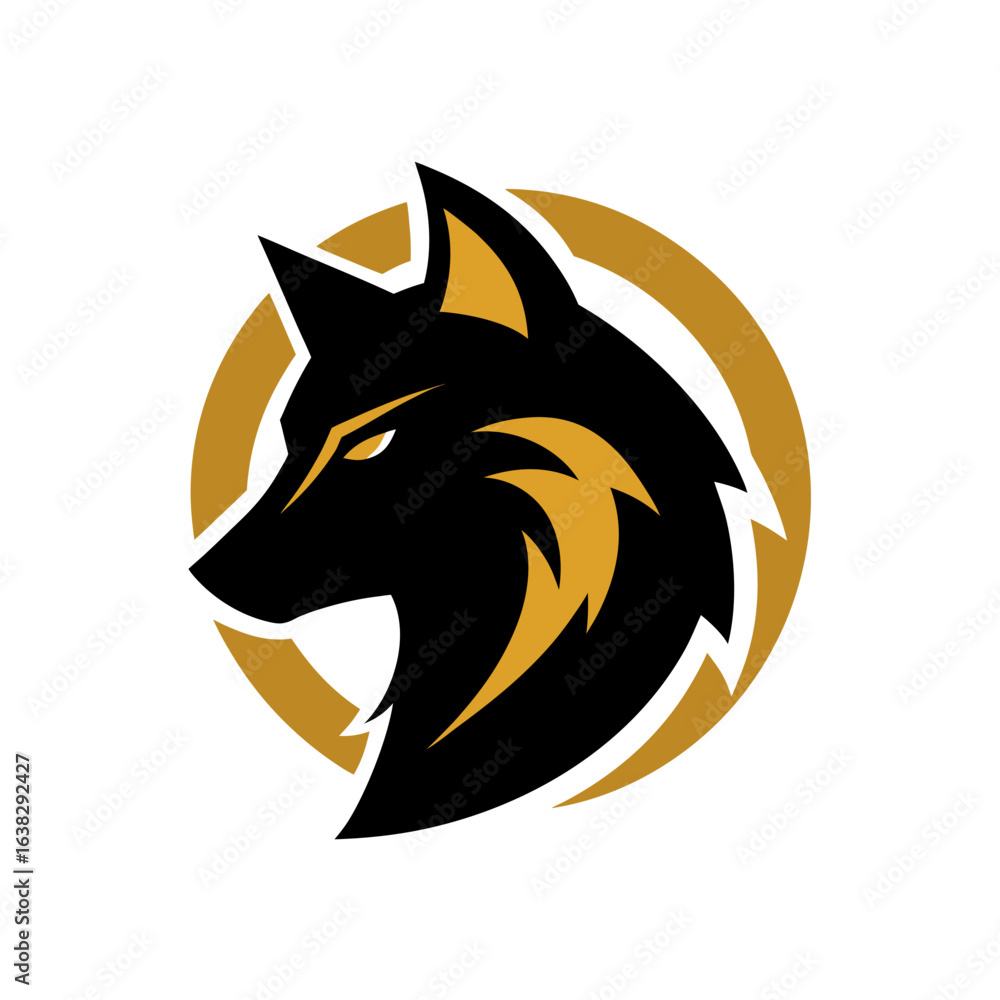 Obraz premium Wolf logo design vector