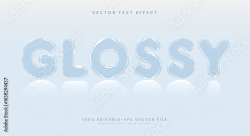 Glossy 3d editable text effect Template Suitable for shadow text style
