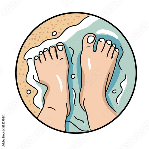 Les pieds dans l'eau