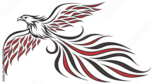Abstract Phoenix Fire Logo