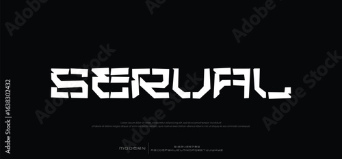Modern abstract digital alphabet font. Minimal technology typography, Creative urban sport fashion futuristic font and with numbers. vector illustration