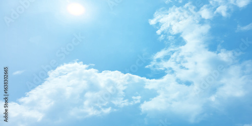 sunny sky blue light watercolor background. Aquarelle painting brush effect card paper textured canvas cloudy smoke space for text, entertaining card, template. aquamarine color graphics illustration