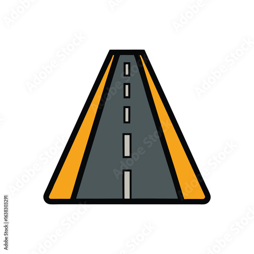 road colorful vector illustration
